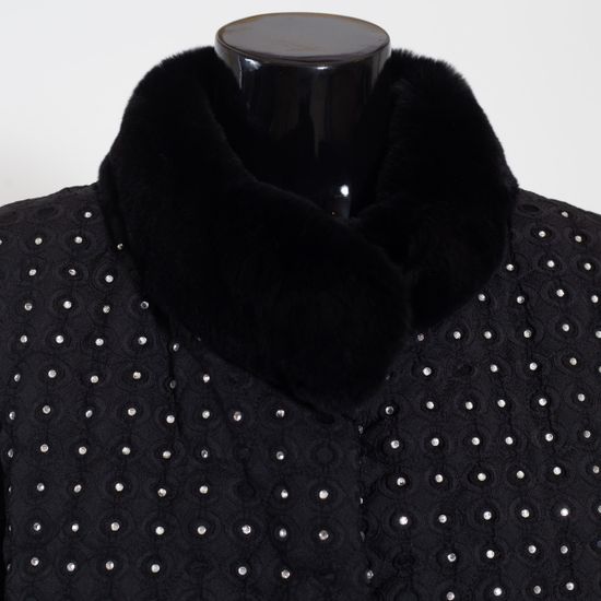 Куртка VOLPI черная со стразами - фото 5, 