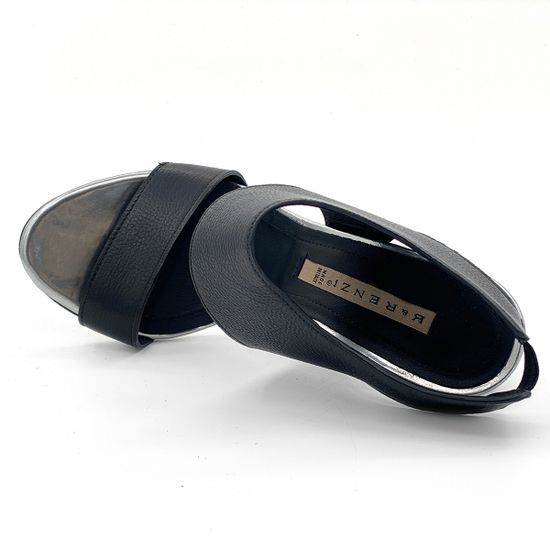 Босоножки Renzi кожаные черные - фото 5, 501500A RZ