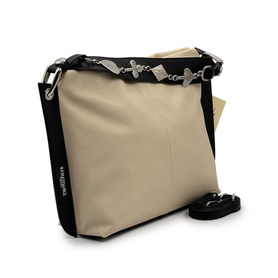 Сумка Renato Angi бежевая кожаная - фото 2, 3302236 RA BEIGE