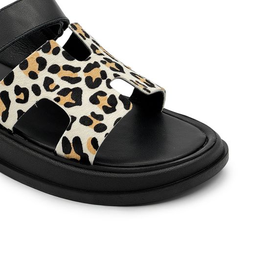 Сабо женские CVCOVER белые кожаные принт &quot;леопард&quot; - фото 6, 1623-27 COV LEO BIANCO