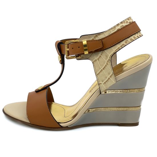 Босоножки Loretta Pettinari коричневые кожаные - фото 1, 