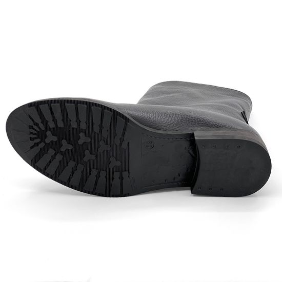 Ботинки Cover черные кожаные МЕХ - фото 4, 5909-2 COV