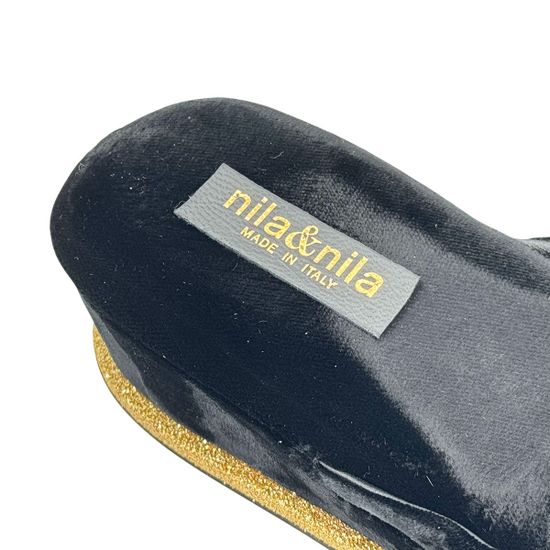Сабо NILA NILA черные велюровые - фото 8, PERF08S NIL