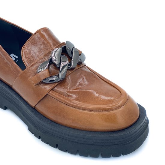 Лоферы 7AM коричневые кожаные - фото 6, AM21911 7AM MORO