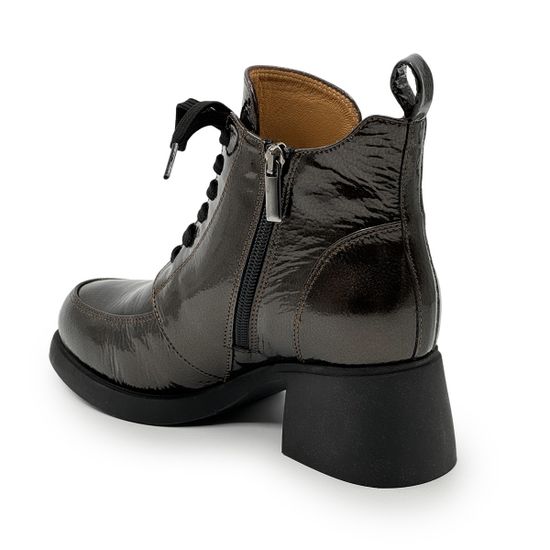 Ботинки Donna Soft коричневые лакированные на меху - фото 3, DS2207M DS PEPPER