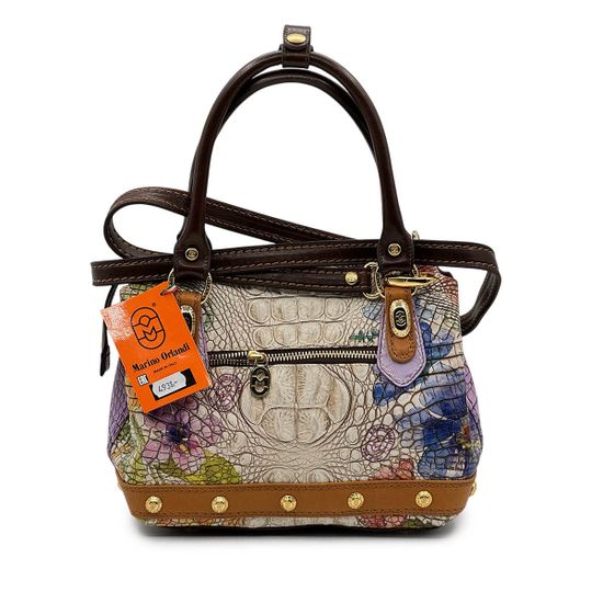 Сумка Marino Orlandi мультиколор кожаная тиснение &quot;крокодил&quot; - фото 3, 