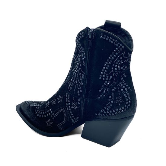 Ботинки казаки MIMMU черные замшевые демисезонные - фото 3, M702M14 MIM NERO