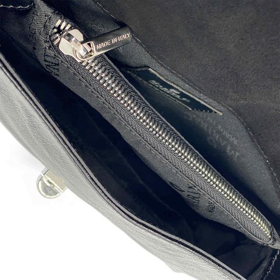 Сумка кросс-боди Marina Creazioni черная из лакированной кожи - фото 5, B6514 MC NERO LAK TRP248