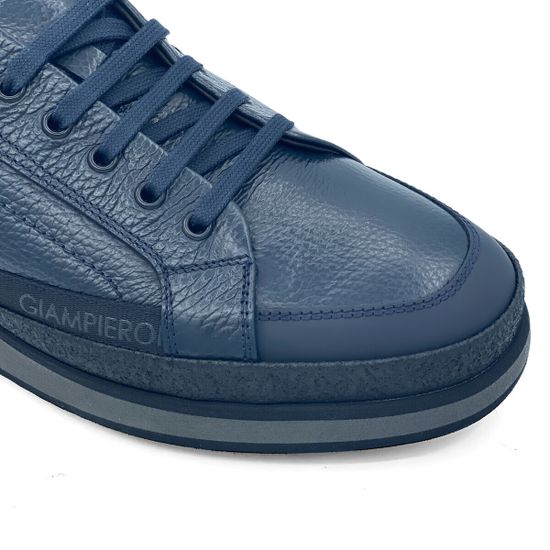 Ботинки Giampieronicola синие кожаные демисезонные - фото 6, 