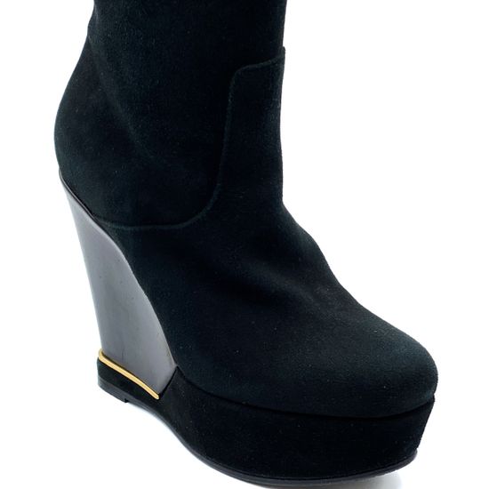 Ботфорты Renzi черные замшевые байка - фото 6, 452910 RZ