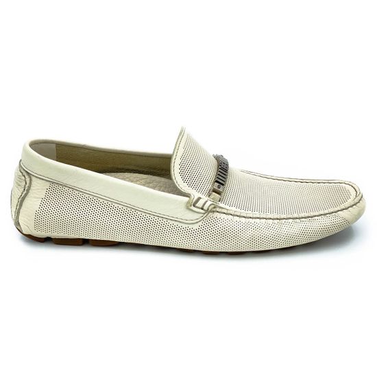 Мокасины Baldinini белые кожаные - фото 1, 