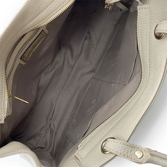 Сумка Marina Creazioni бежевая кожаная - фото 6, B6449 MC CREMA