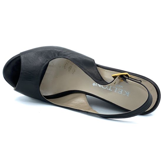 Босоножки Kelton черные кожаные - фото 5, H0931 KEL NERO