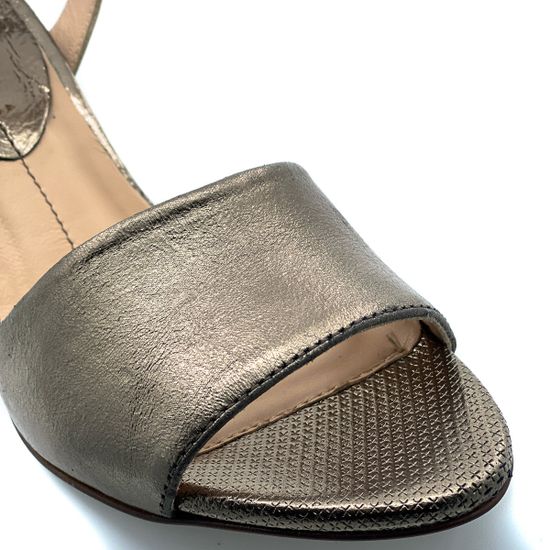 Босоножки DeiColli золотого цвета на устойчивом каблучке - фото 6, 1SHE112 DC