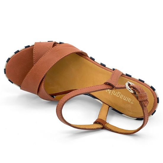 Босоножки Zamagni коричневые кожаные - фото 5, 5261 ZAM