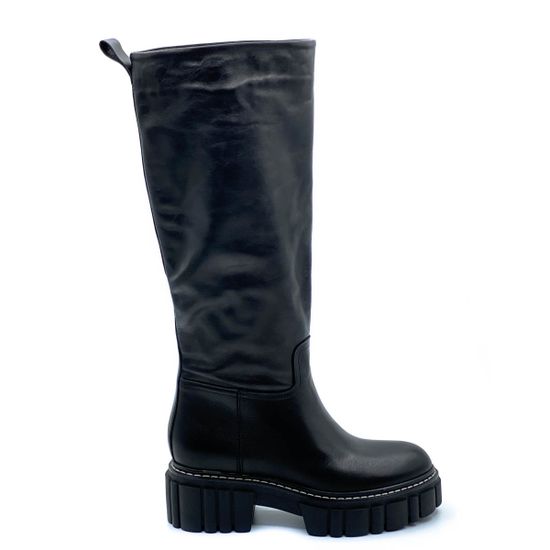 Сапоги Mimmu черные кожаные Байка - фото 1, E536E1 MIM NAPNERO