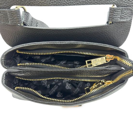 Сумка NILA&amp;NILA черная кожаная - фото 4, BNN7002 NIL NERO