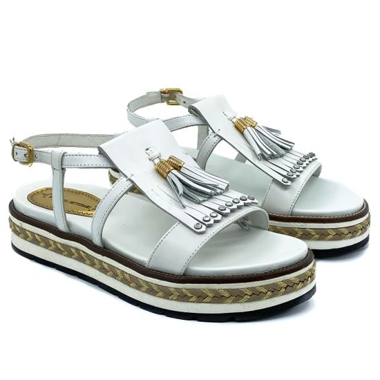 Босоножки Loretta Pettinari белые кожаные - фото 7, 