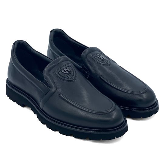 Слипоны Giampieronicola черные кожаные демисезонные - фото 8, 