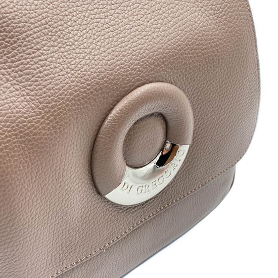 Рюкзак Di Gregorio бежевый кожаный - фото 4, 