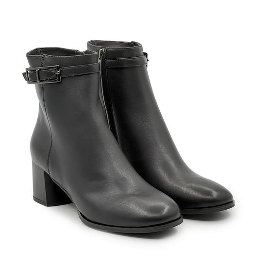 Ботильоны CV Cover черные кожаные на байке - фото 8, 449125-1 COV