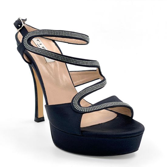 Босоножки Tiffi черные текстильные - фото 2, 