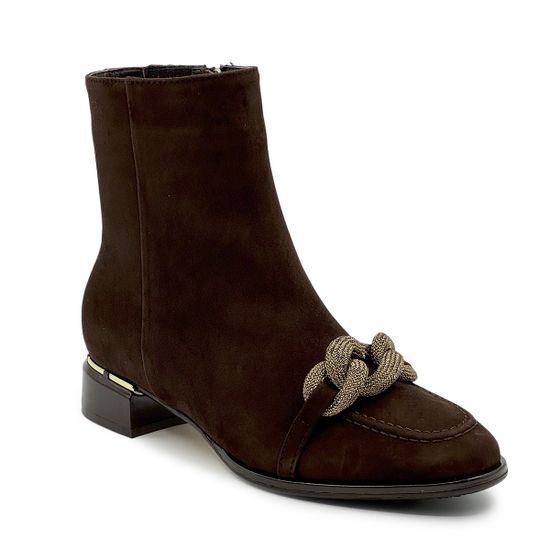 Ботильоны Ilasio Reanzoni коричневые замшевые на байке - фото 2, 4351 IR MORO