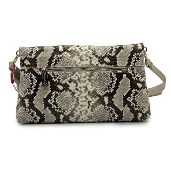 Клатч Marina Creazioni бежевый кожаный &quot;питон&quot; - фото 3, B7082 MC PITON