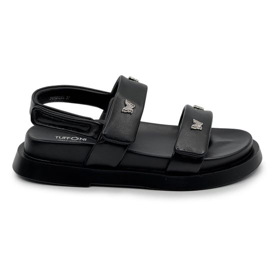 Сандалии женские Tuffoni черные кожаные - фото 1, 2425042LL TUF NERO