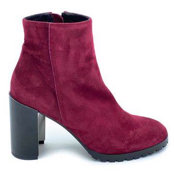 Ботильоны DiGiada бордовые замшевые МЕХ - фото 1, 1424 GIA BORDO