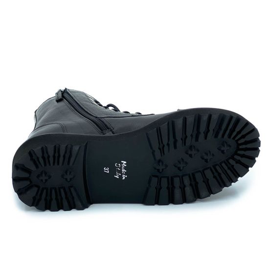 Ботинки Mimmu черные кожаные демисезонные - фото 4, 