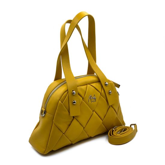 Сумка Renato Angi желтая кожаная - фото 2, 