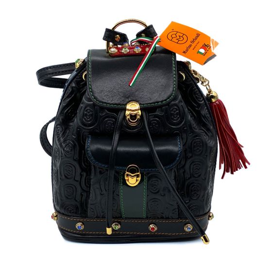 Рюкзак Marino Orlandi черный кожаный - фото 1, 