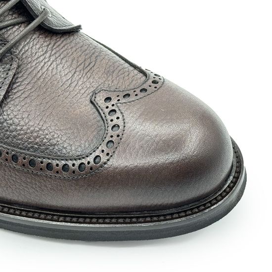 Ботинки высокие Mario Bruni коричневые кожаные на меху - фото 6, 14561 MB MORO