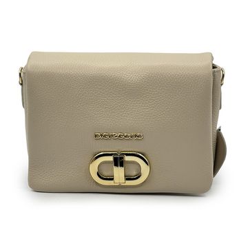 Сумка кросс-боди Di Gregorio бежевая кожаная - фото 1, 8940 DG LATTE