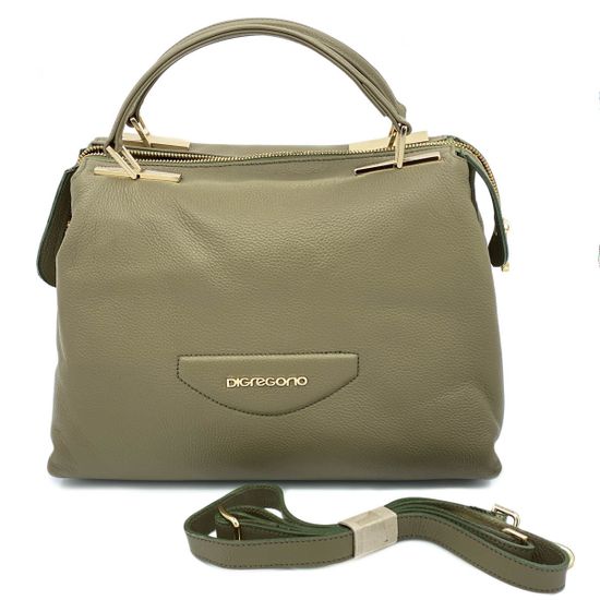Сумка Di Gregorio зеленая кожаная - фото 5, 
