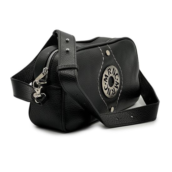 Сумка Marina Creazioni черная кожаная - фото 2, 