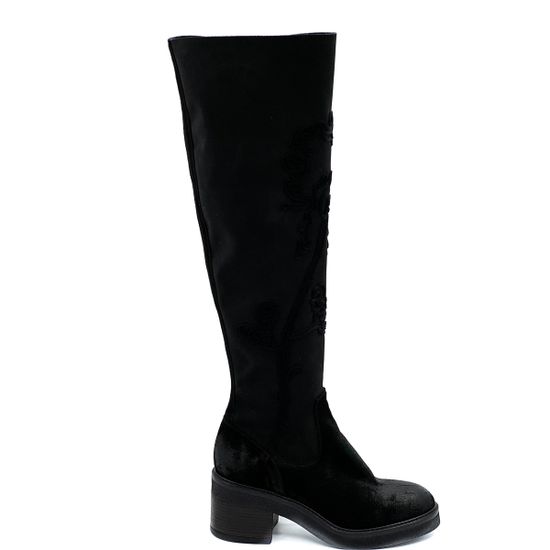 Сапоги Fru.it черные замшевые байка - фото 1, 