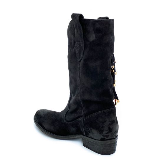 Полусапоги Mimmu черные замшевые демисезонные - фото 2, F431K4 MIM NERO