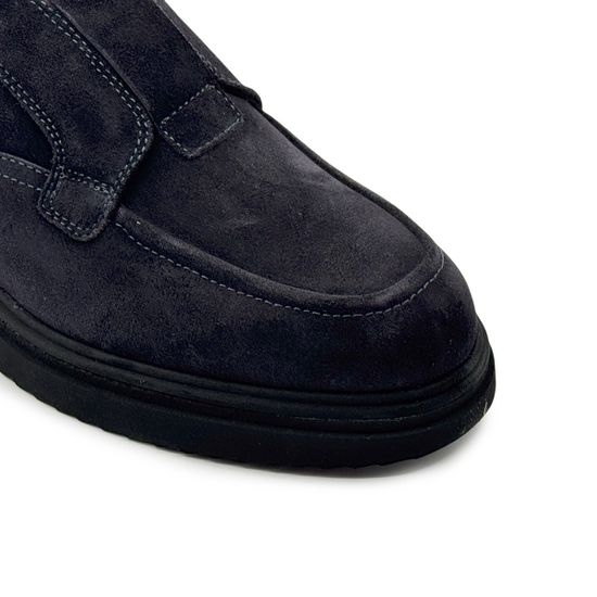 Полуботинки GIAMPIERONICOLA синие замшевые на меху - фото 6, A43667B GPN BLU