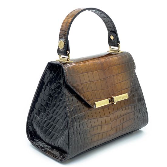 Маленькая сумочка Ripani бронзовая кожаная - фото 2, 