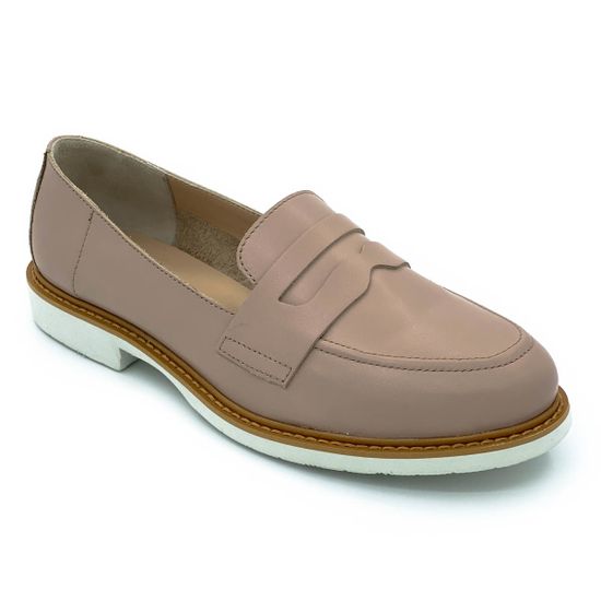 Лоферы Cover бежевые кожаные - фото 2, 