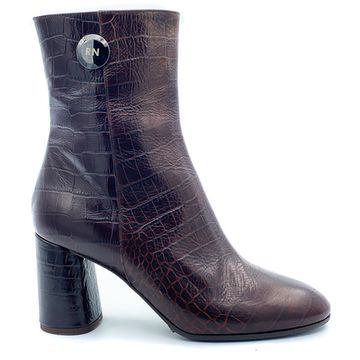 Полусапоги Rosso Nero крокодил коричневые - фото 1, 4465 RN MORO