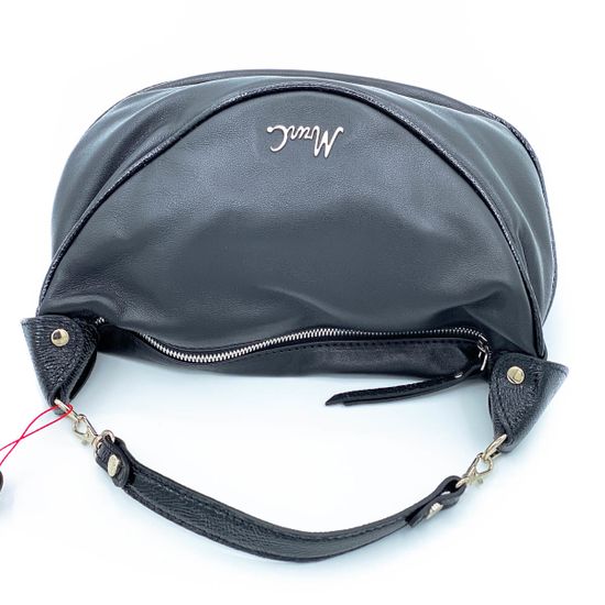 Сумочка Marina Creazioni черная кожаная маленькая - фото 4, 