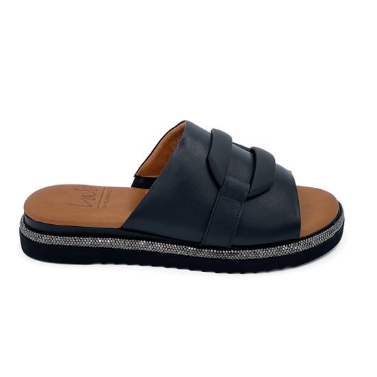 Шлепанцы Lab Milano черные кожаные - фото 1, 