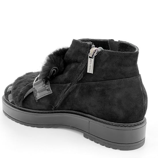 Ботинки Loretta Pettinari черные замшевые МЕХ - фото 3, 5603M-8034 LP