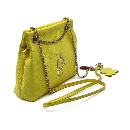 Сумка Marina Creazioni ярко-желтая кожаная - фото 2, 