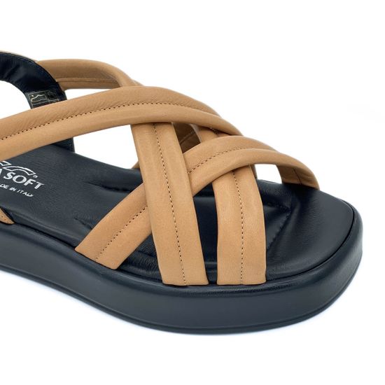 Босоножки Donna Soft коричневые кожаные - фото 6, MOT2031 DS