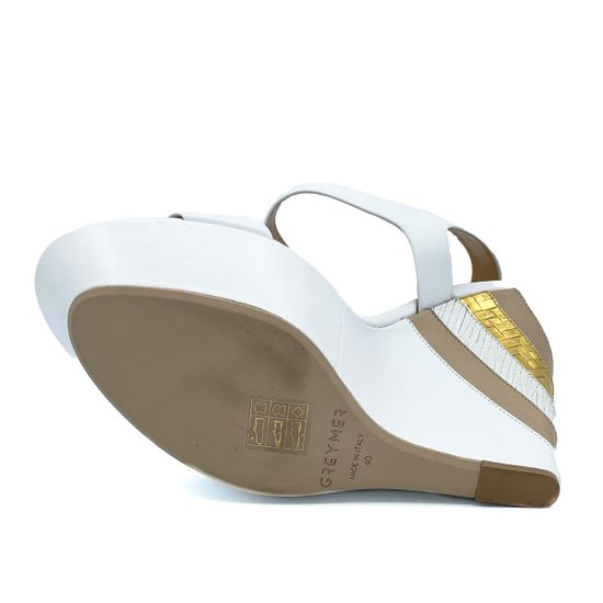 Босоножки Grey Mer белые кожаные - фото 4, 718100 GREY