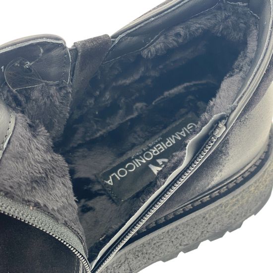 Ботинки Giampieronicola черные замшевые на шерсти - фото 6, J41131 GPN